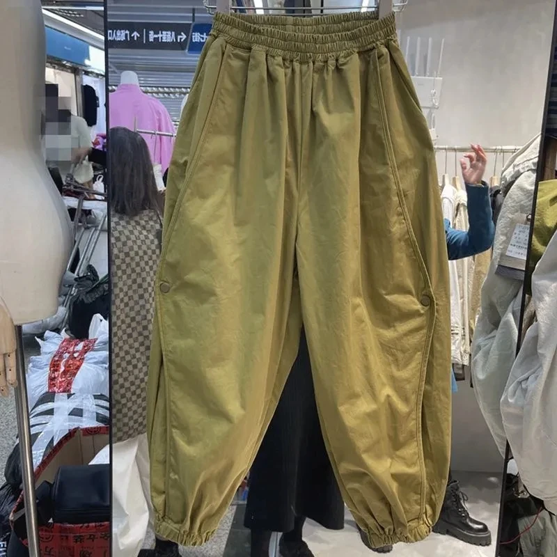 XL-6XL Large Size Women Harem Pants Spring Summer Casual Lantern Trousers Elastic High Waist Female Mother Loose Trousers F171