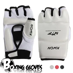 Guanti da boxe di qualità mezze dita lotta guanti Sanda Karate Sandbag TKD Protector per Boxeo MMA Muay Thai Kick Boxing Training