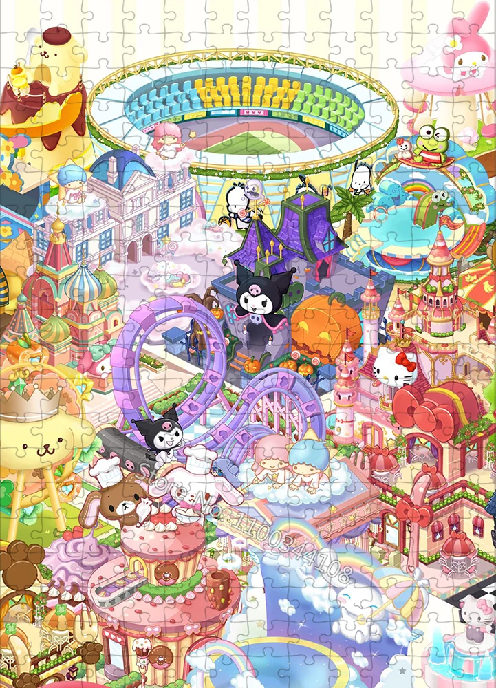 Sanrio Sanrio Vergnügung spark Puzzle 35/300/500/1000 Stück Hallo Kitty Kuromi Mymelody Puzzles Kinder Intelligenz Spielzeug