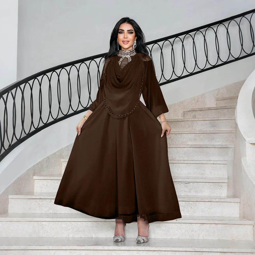Eid abayas para mulher vestido muçulmano luxo diamante abaya dubai kaftan ramadan islam jalabiya caftan robe femme musulmane vestidos
