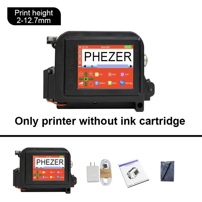 Top 30 Languages 12.7/25.4mm PC11Plus Mini Printer Portable Printer QR Bar Code Date Logo Expiry Date Handheld Inkjet Printer