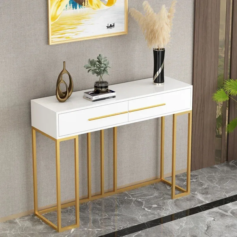 Nordic Home Living Room Sofa Tables Creative Designer Furniture Leisure Storage Desk Light Luxury Hallway Porch Console Table