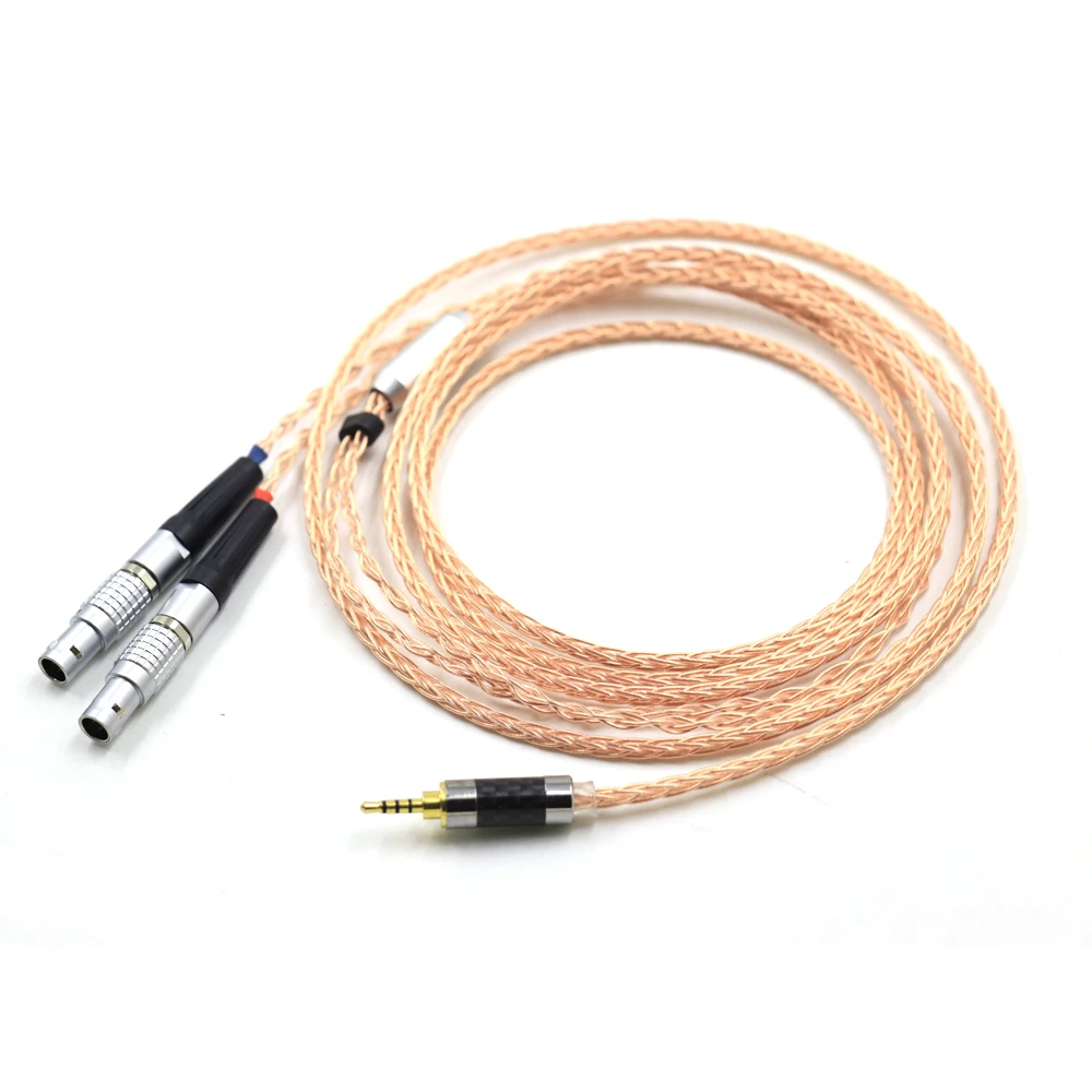ไฮไฟ 7N เดี่ยวคริสตัลทองแดงบริสุทธิ์หูฟังอัพเกรดสายเคเบิลสําหรับโฟกัส Utopia ELEAR ชุดหูฟัง