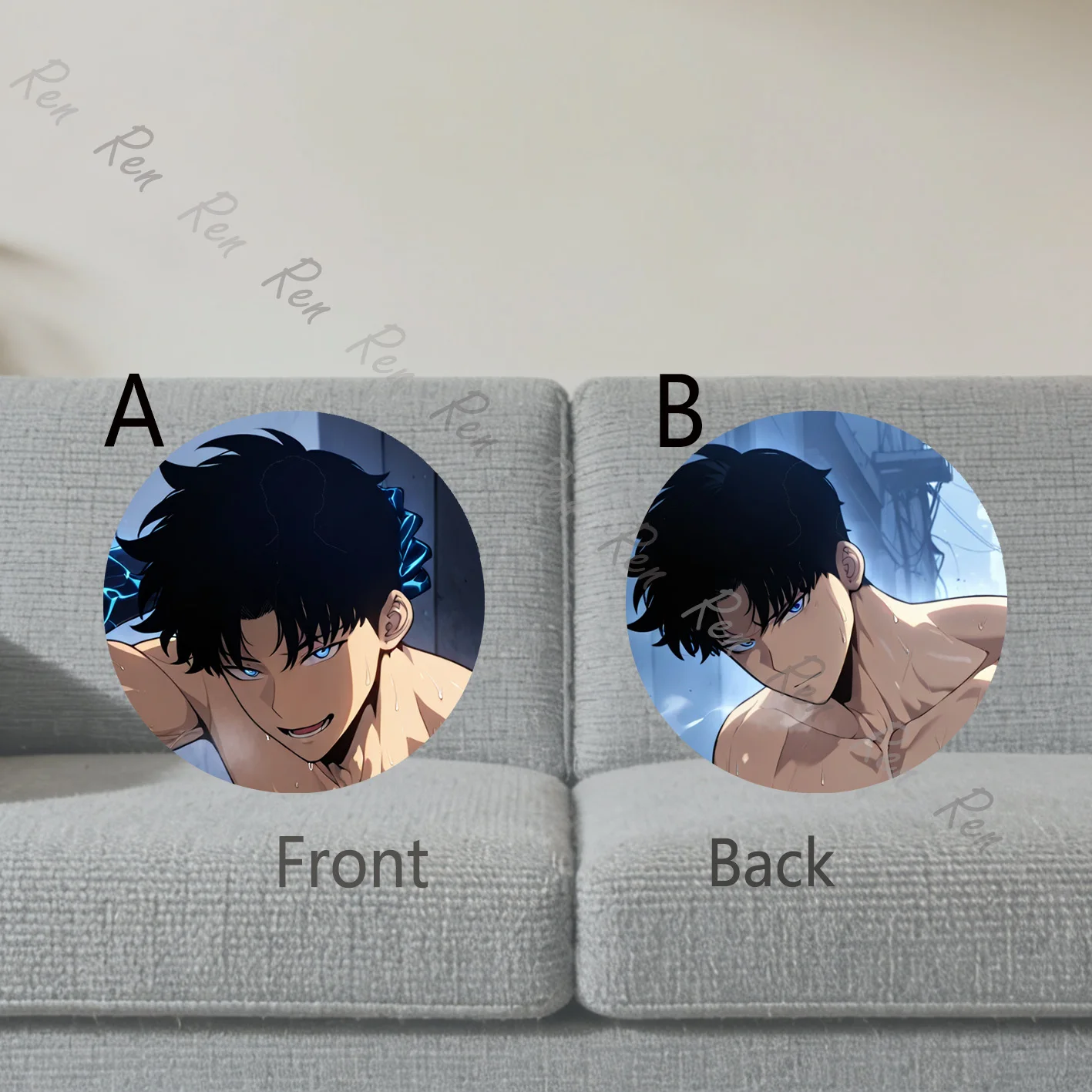 Dakimakura Anime Sung Suho Pillow Cover Sofa Cushion Double-side Print Throw Pillow Case 40X60cm
