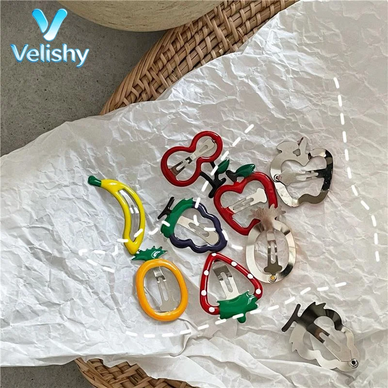 Immagine 7: Set di Accessori per Capelli per Bambine, 4 o 6 Pezzi, Mollette BB a Forma di Fragola per Decorazioni Festa