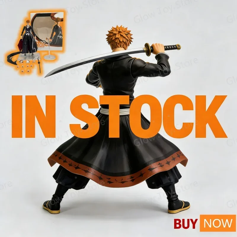 

In Stock hot BLEACH SHFiguart SHF Kurosaki Ichigo Getsugatensho PVC Action Figure Model Collection Doll Toys