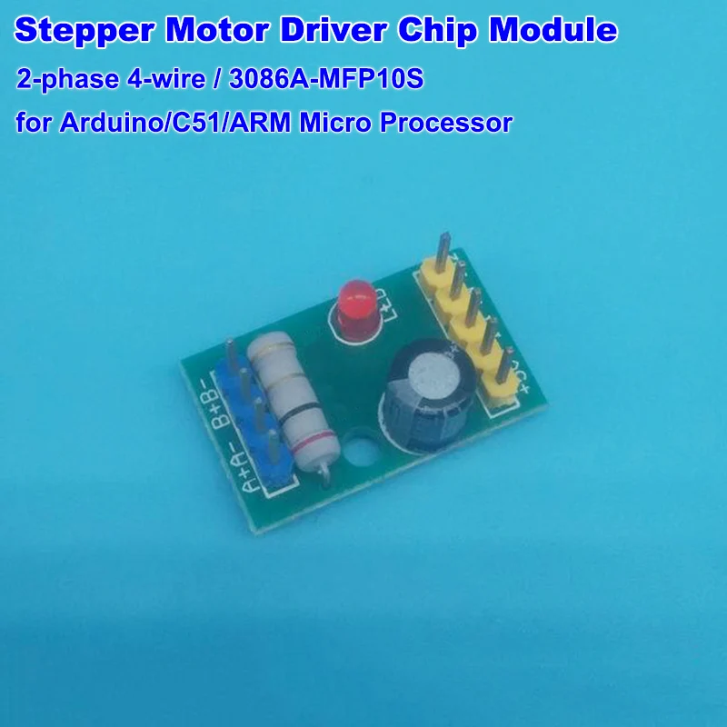 Micro DC 5V 2-phase 4-wire 3086A-MFP10S Micro Stepper Motor Driver Stepping Motor Drive Controller Module for MCU/ Arduino