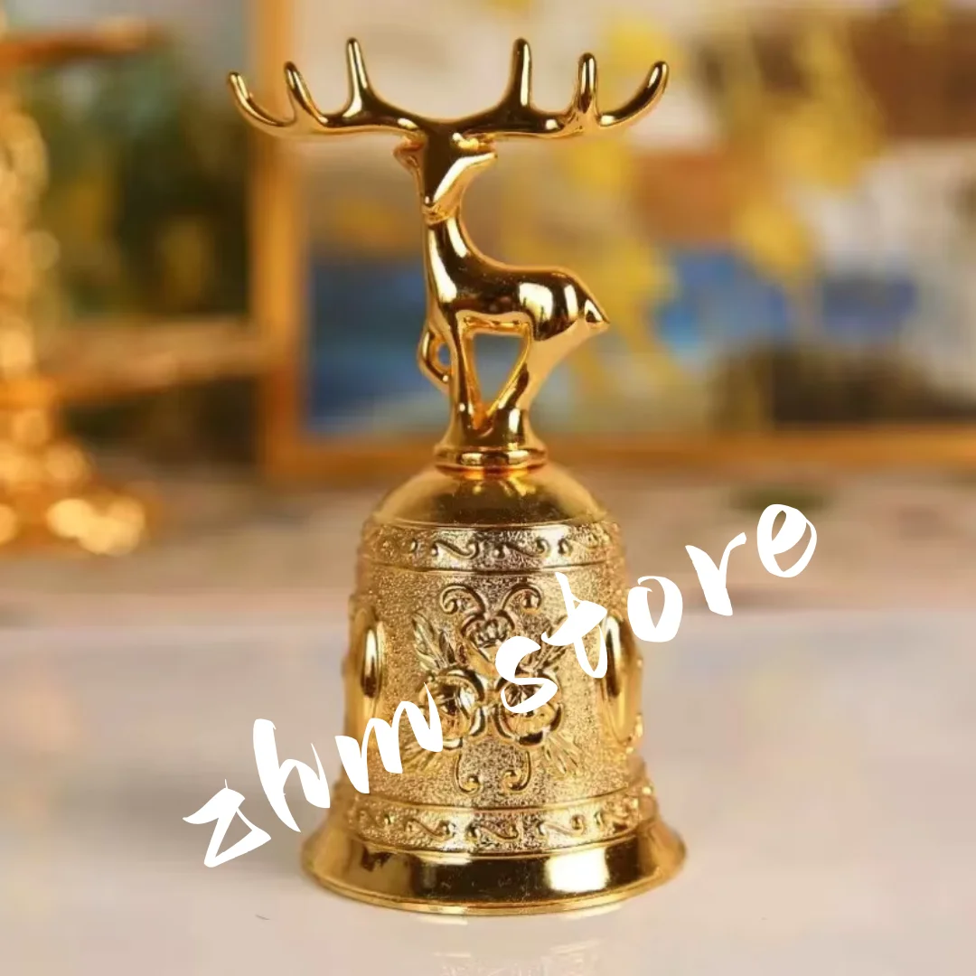 High-End Deer Bell Rose Hand Bell for Bar Restaurant Dinner Table New Hand Bell Kitchen Bells Metal