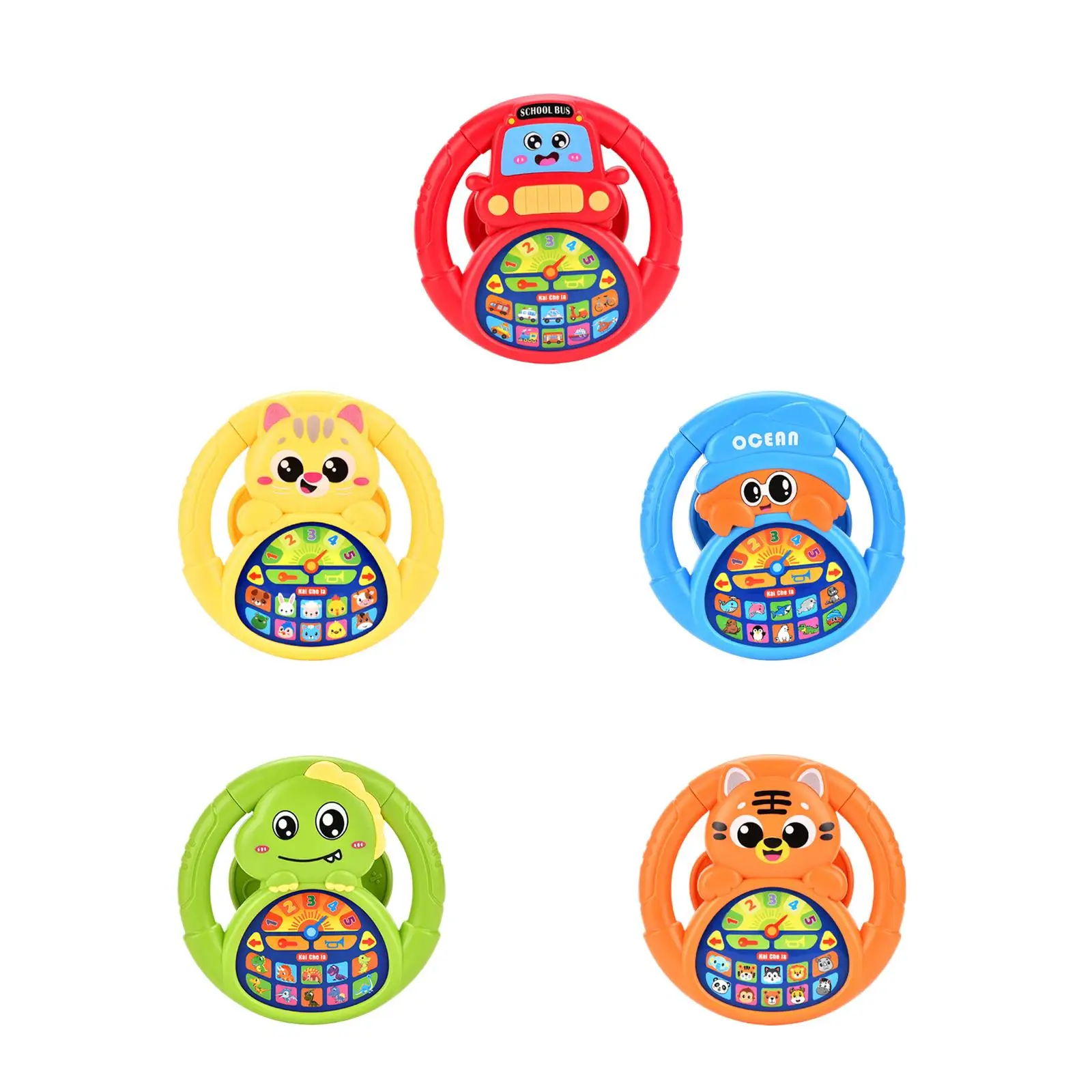 New Learning Machine Toys Children's Simulated Driving Pushchair Steering Wheel Early Learning Machine Educational Toys Gifts