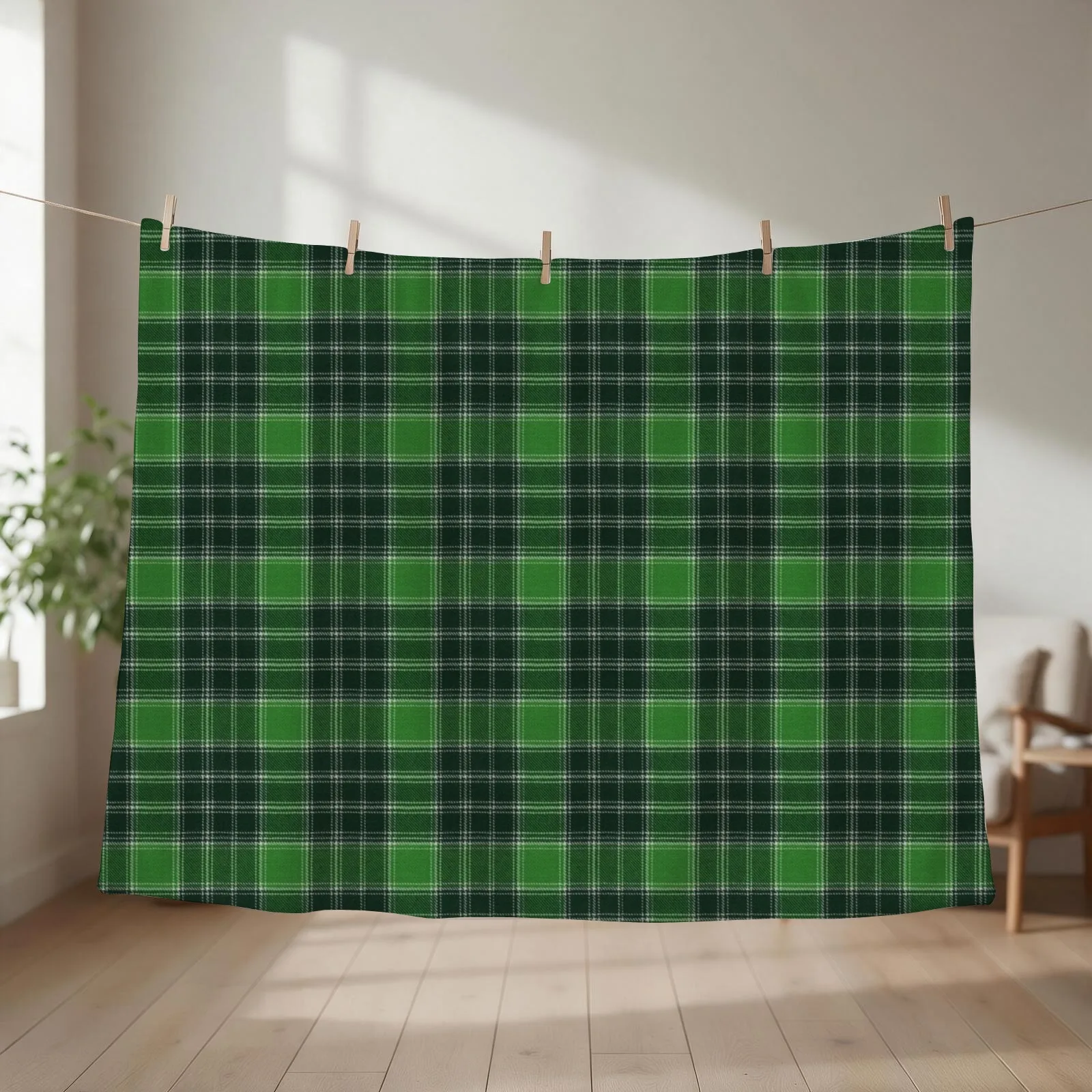MacDonald Lord of the Isles A Original Scottish Tartan Throw Blanket couch cozy soft plush fuzzy picnic outdoor blanket