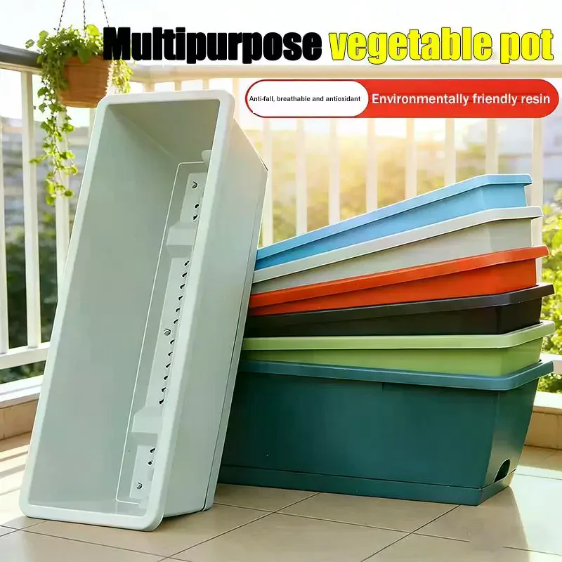Self-absorbing Flower Pot Indoor Vegetable Growing Pot With Base Drainage Hole And Absorbent Rope Plants Cuttings Pot For Home