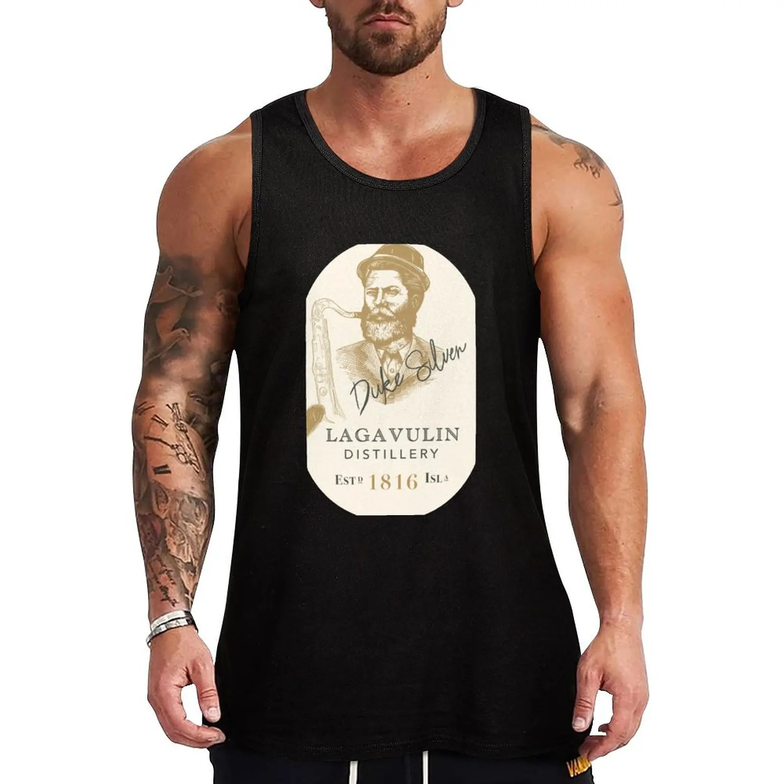 

Duke Silver Lagavulin Tank Top running shirt underwear gym t-shirts man gym clothing men cool things