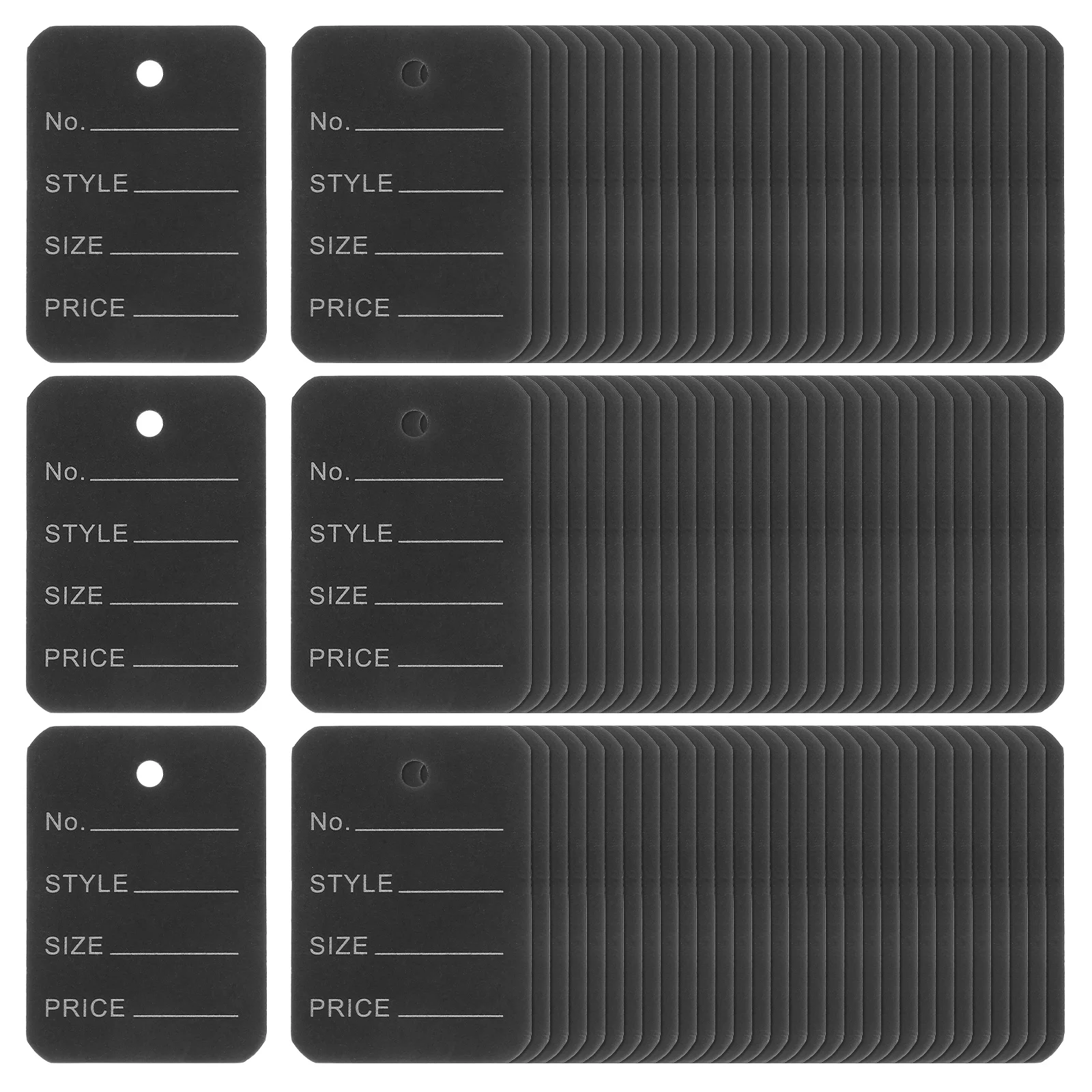 1000 قطعة علامات الأسعار للملابس الأبيض غير المقوي علامات الملابس الفارغة القابلة للكتابة شنق تسميات للمجوهرات علامات البضائع بالتجزئة