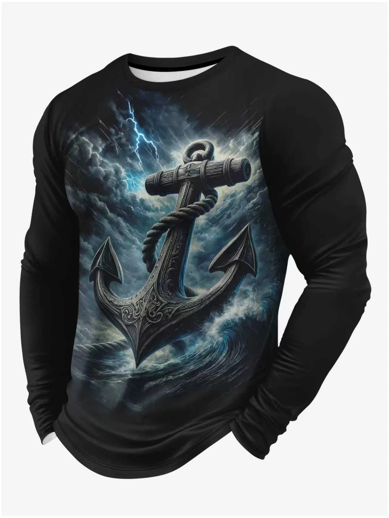 الرجال طويلة الأكمام تي شيرت ثلاثية الأبعاد العاصفة طباعة تي شيرت الرجال النساء موضة اللياقة البدنية بلايز تيز في الهواء الطلق ملابس كامو