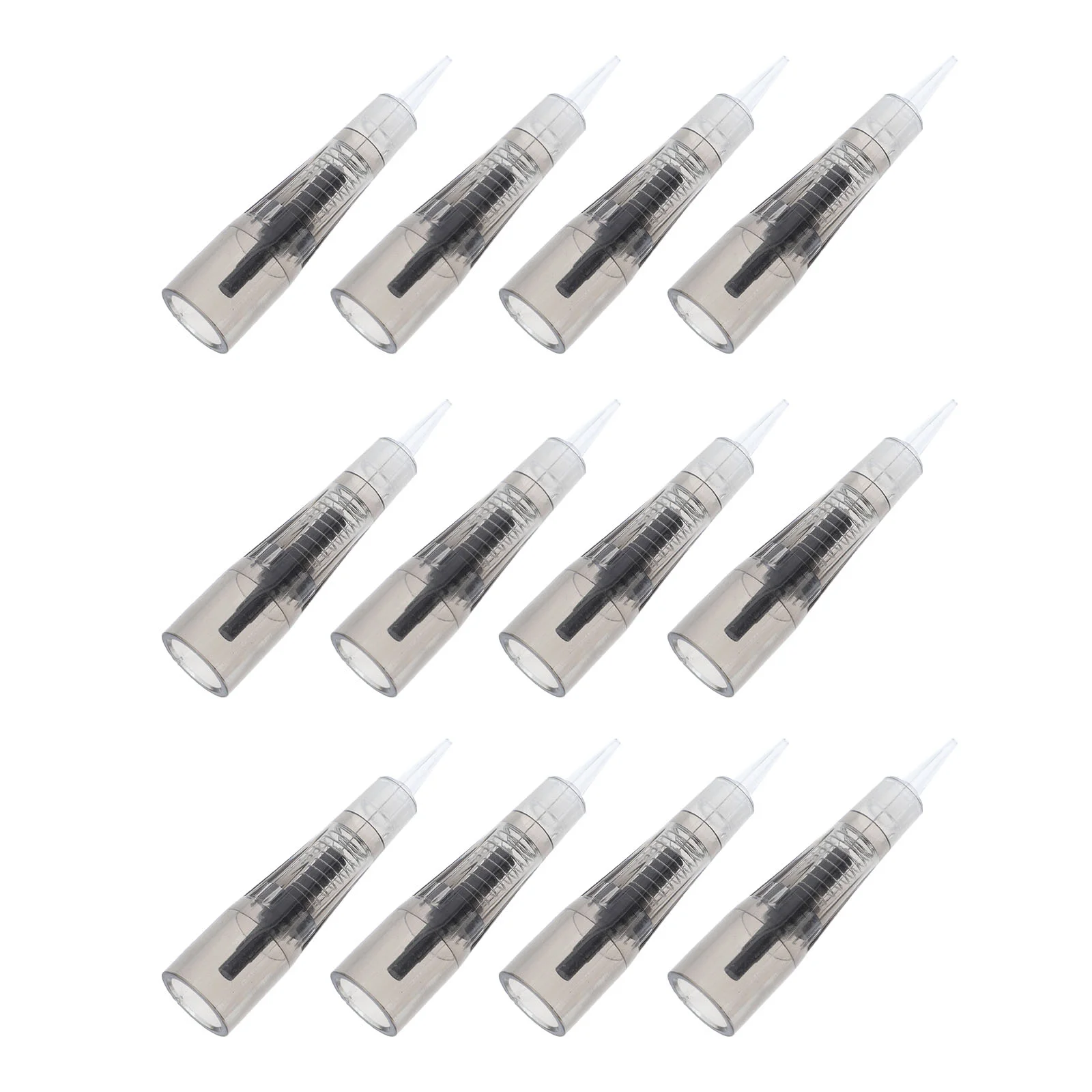 12 Pcs Linen-free Embroidery Machine Needle Tattoos Tools Eyebrow Needles Microblading Semi-Permanent Abs Plus Steel