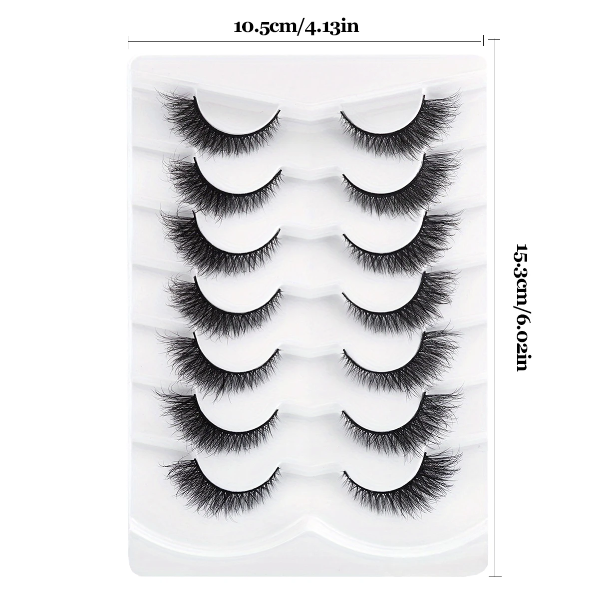 7 pares de pestañas de ojo de gato pestañas postizas de visón sintético pestañas postizas suaves naturales aspecto Natural extremo alado ojo alargado