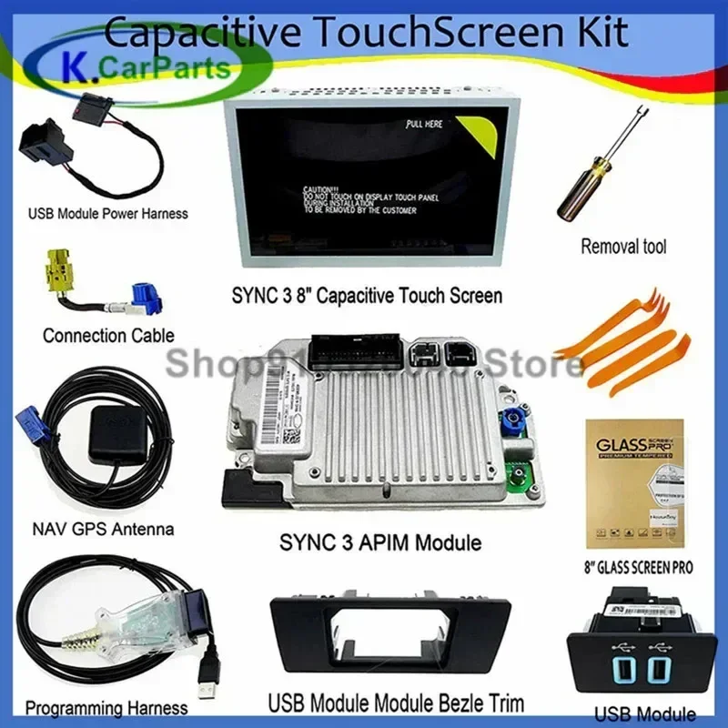 

HC3T-14F014-BD J2GT-14G370-FCD SYNC 3.4 Complete for Ford Touch SYNC 2 to SYNC 3 Upgrade Kit Android Auto Carplay 32GB