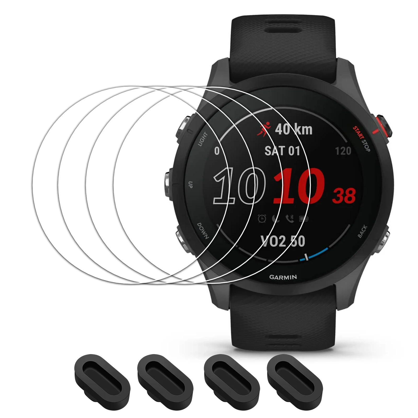 

Закаленное стекло 9H для Garmin Forerunner 255, защитная пленка для экрана, пылезащитная пленка HD, пленка против царапин для Garmin Forerunner 255