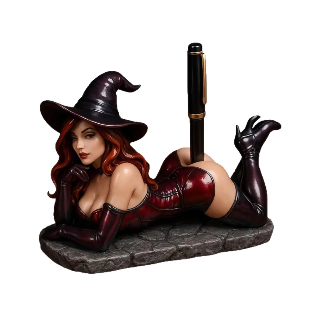 مثير حامل قلم الساحرة هالوين المنزل دراسة تمثال الديكور الإبداعية هدية صغيرة لحفلة عيد ميلاد #3