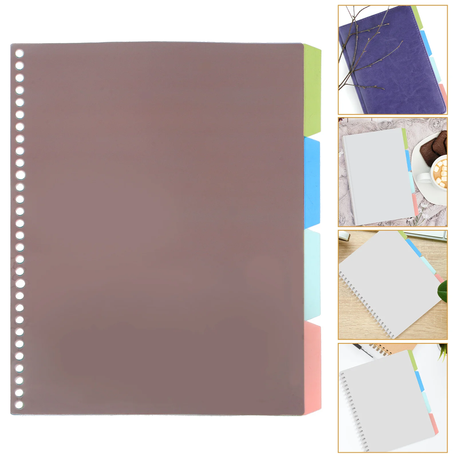 4Pcs Index Classified Labels Plastic Divider Tabs A4 for Easy Note Taking and Memo Keeping Binder Dividers Dividers for Binders