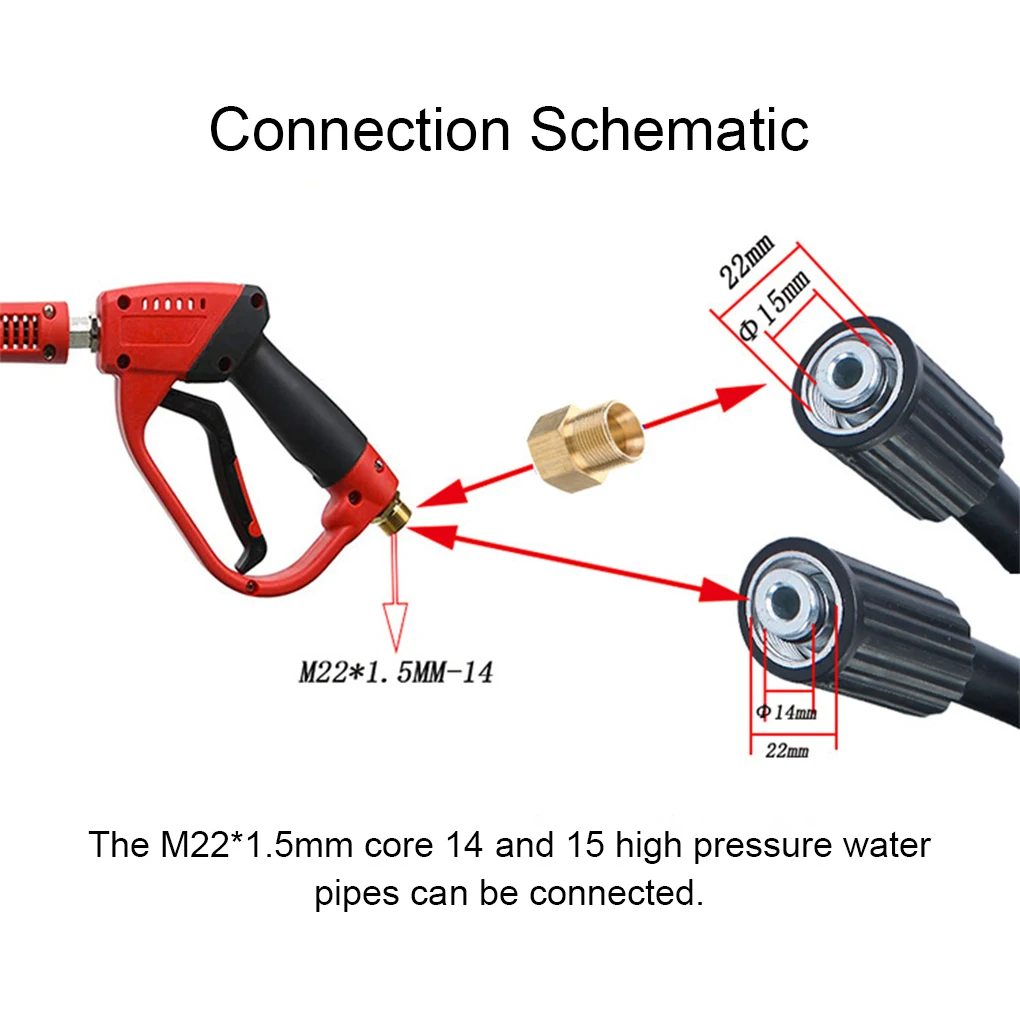 Removable Quick-plug Cleaning Gun Cleaning Machine Tool Pure Copper High-Pressure Water Gun With 5-color Nozzle Conversion Joint