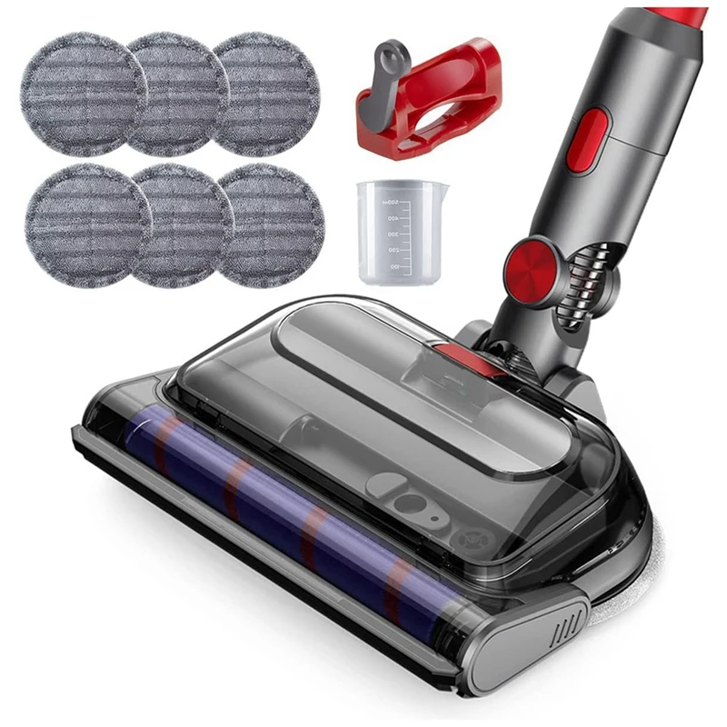 Mop Headไฟฟ้าสําหรับDyson V7 V8 V10 V11 V15 เครื่องดูดฝุ่น,Mopสิ่งที่แนบมาพร้อมLEDไฟหน้าอ่างเก็บน้ําน้ํา