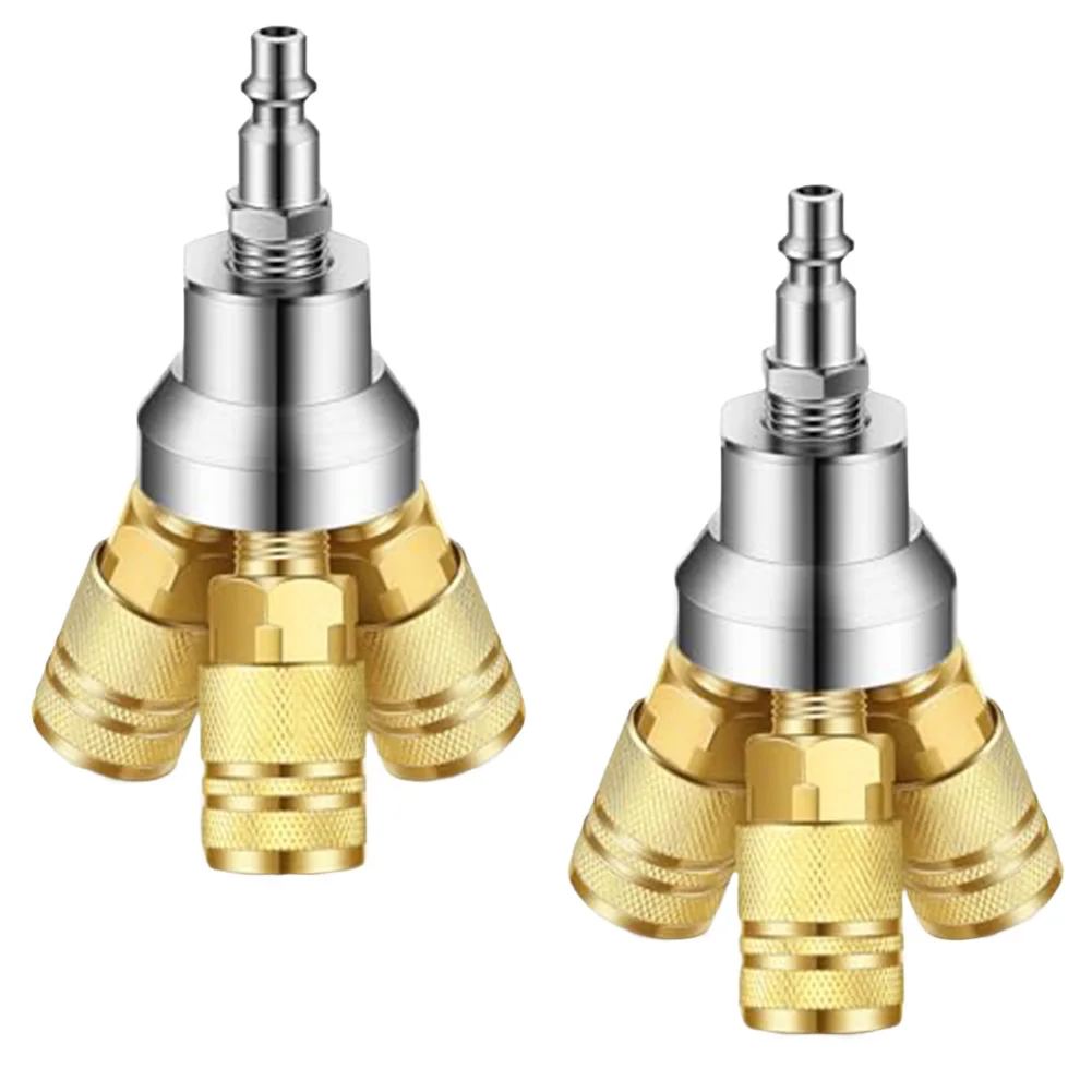 

2Pcs 3 Way Air Manifold With Steel Couplers Air Fitting Manifold For Air Hoses Compressor Welders DIY Accessories