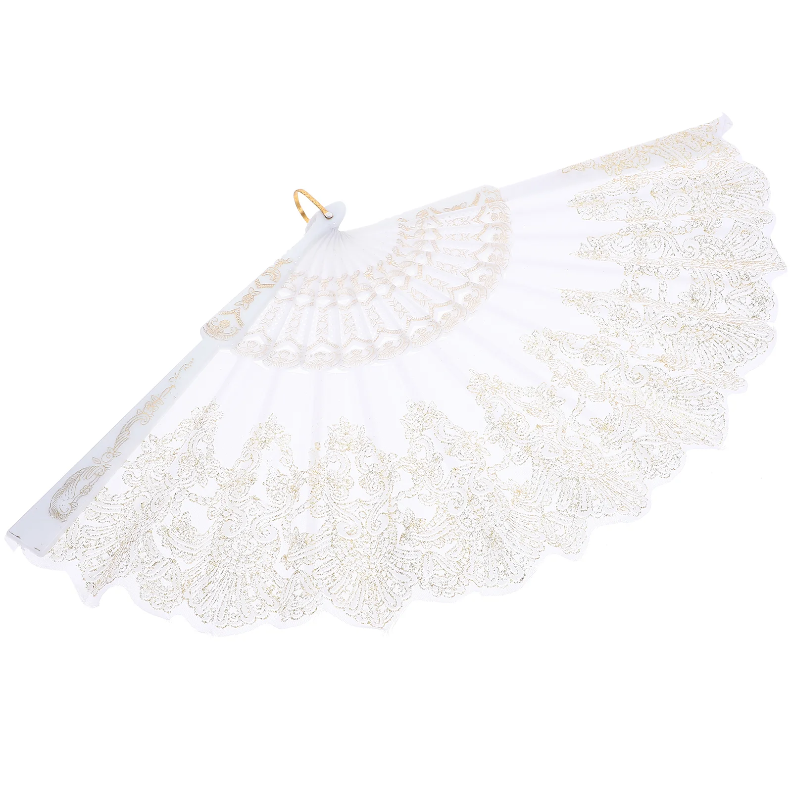 

Large Folding Hand Fan Chinese Style Printed Foldable Fan Festival Gift Performance Fan (White)