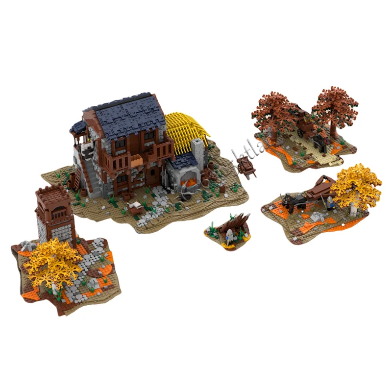 6009 ELEMENTÓW Modułowy Luksusowy Drewniany Mały Domek Model do Budowania Puzzle dla Dzieci Klocki do Składania Prezent na Urodziny i Święta