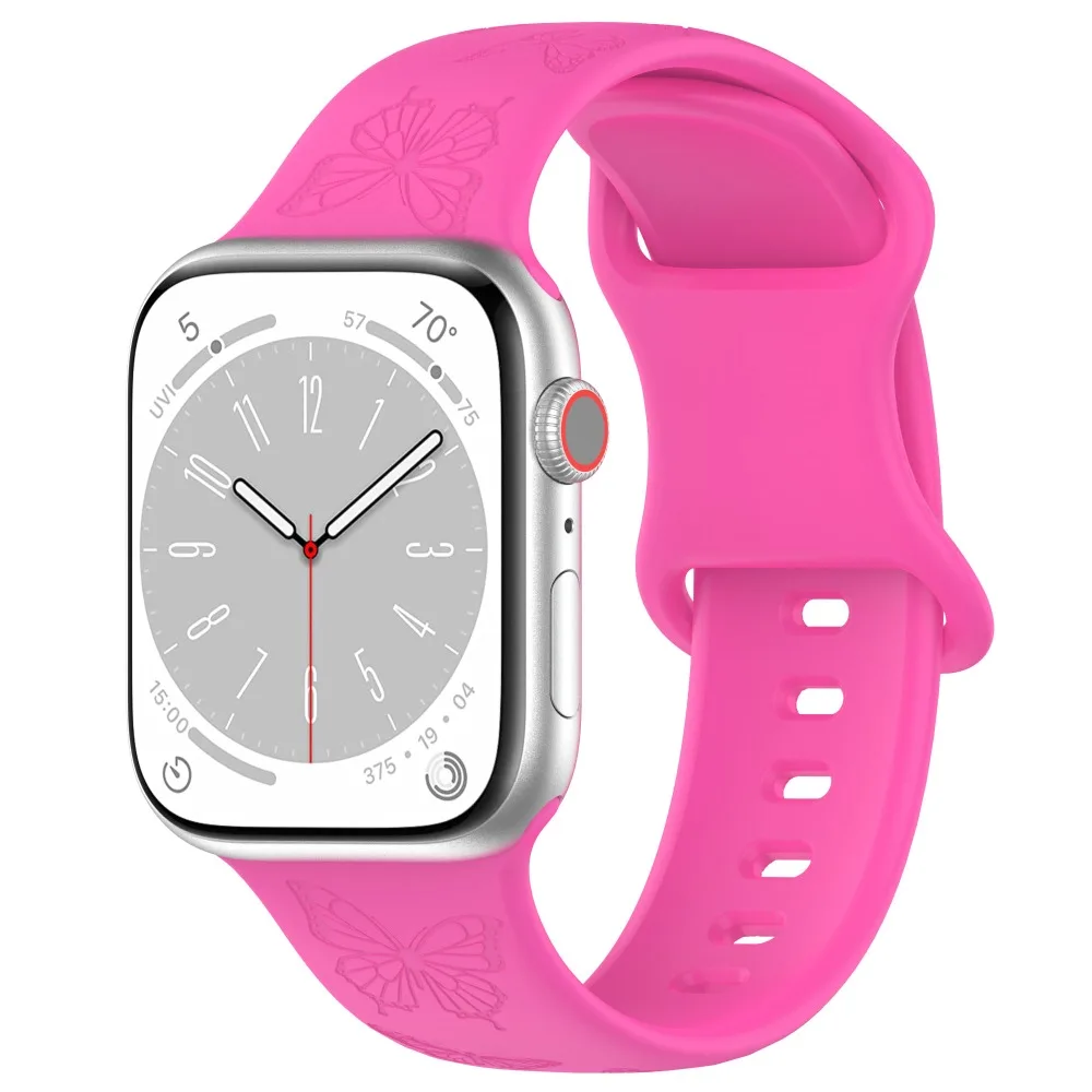 Silicone Strap for Apple Watch Band 44mm 40mm 45mm 41mm 49mm 42mm 38mm Sport Bracelet iWatch Series 9 8 7 6 5 4 3 SE Utra 2 Band