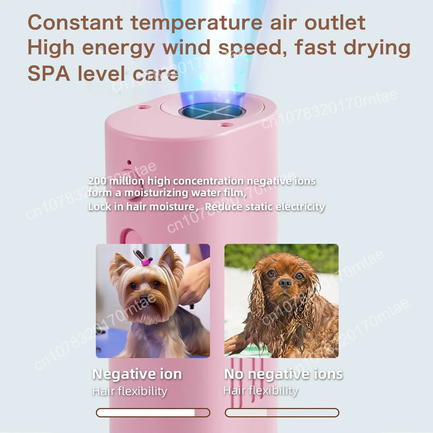 High Power Pet Hair Dryer Silent Neck Hanging Intelligent Portable Dog Hair Removal Machine Fast Hair Drying Pet Products