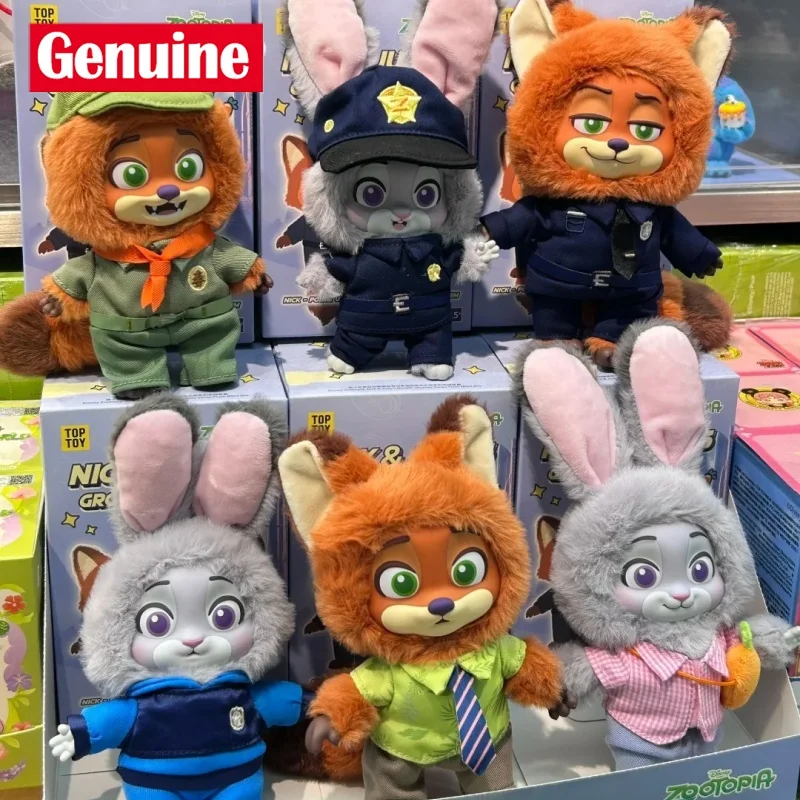 

Оригинальная серия Disney Zootopia Nick & Judy Growth Journey, виниловая плюшевая слепая коробка, прекрасная подвеска, фигурка куклы, загадочная коробка, подарок