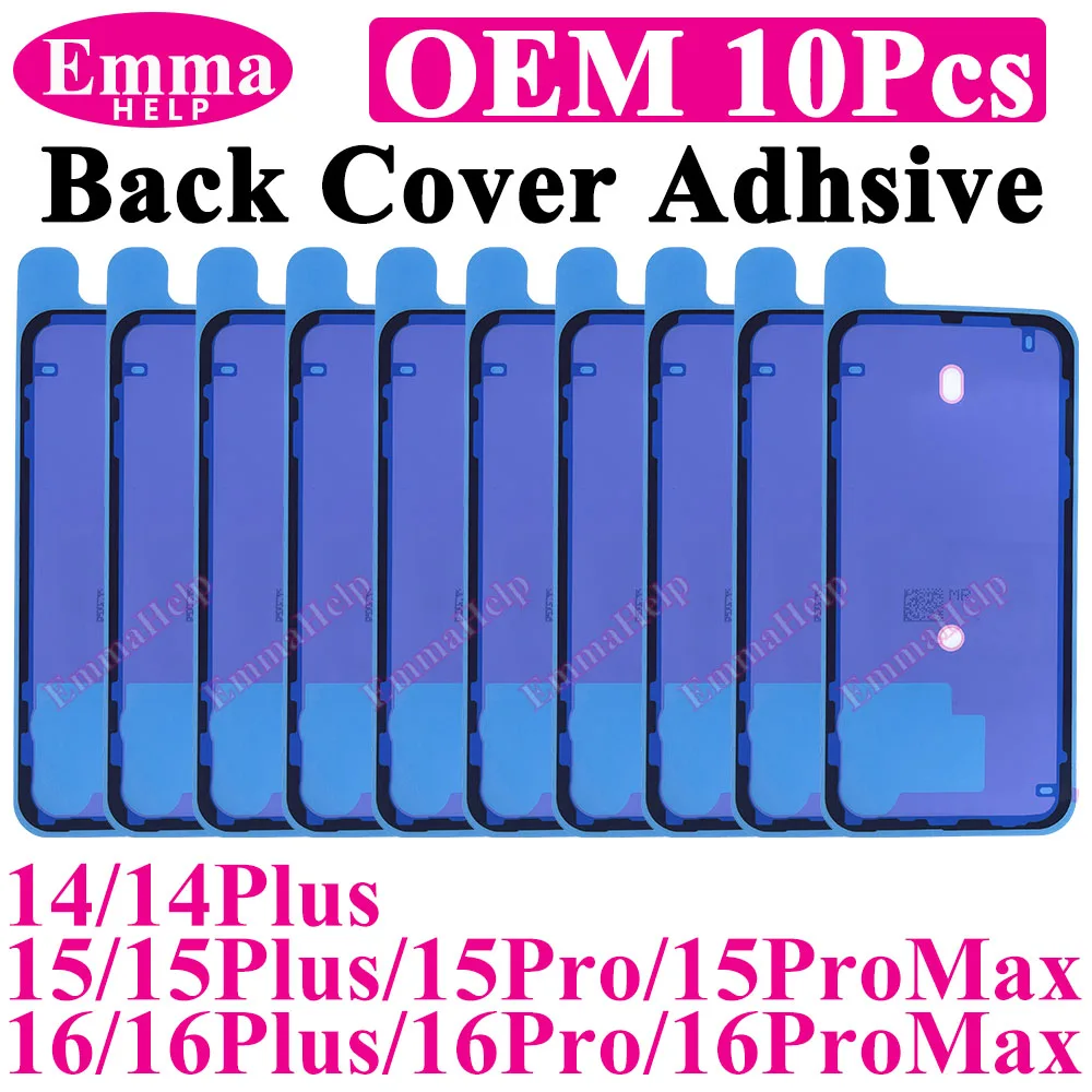10Pcs Back Cover Side Waterproof Seal Sticker for iPhone 14 16 Pro Max 15 Plus Front LCD Adhesive Seal Tape Glue Repair Sticker