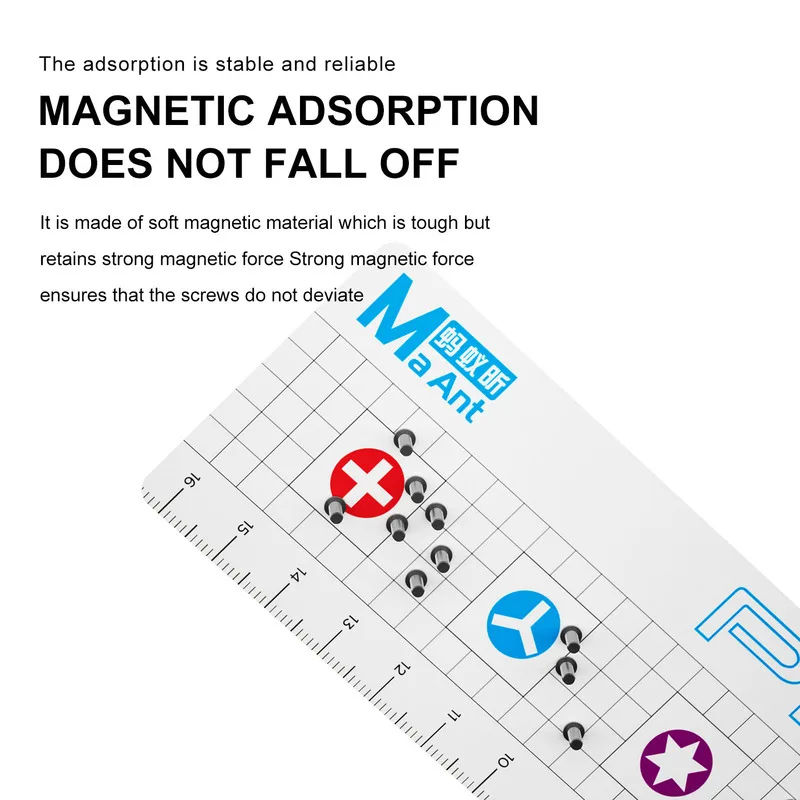 Forte striscia magnetica Adsorbimento super potente Nessun dispositivo Materiale morbido Tampone/righello a doppio uso Anticorrosivo per una tenuta stabile delle viti