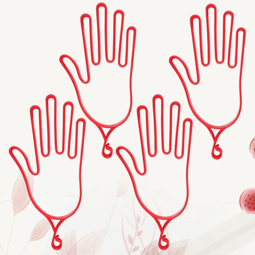 

4Pcs Golf Glove Hanger Hand Shape Plastic Keeper Prevent Wrinkles Maintain Shape Drying Frame Retaining Bracket Glove Stretcher