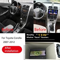 2 DIN The Latest 15W Wireless charger,Special on-board QI phone fast charging panel Car Accessories For Toyota Corolla 2007-2012