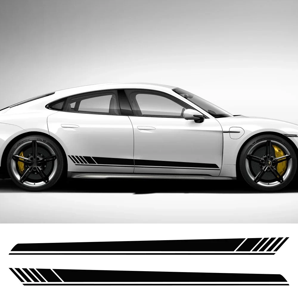 

2pcs 220x14cm Auto Side Body Sports Racing Long Stripe Car Stickers Vinyl Wrap Decals DIY Sticker Automobiles Car Accessories