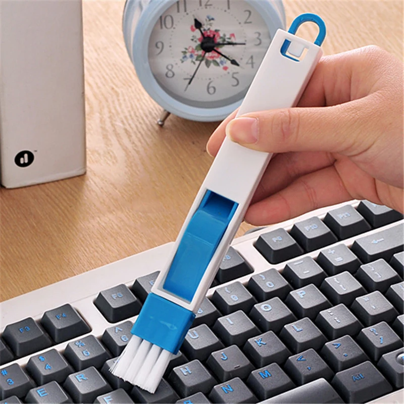 Window Groove Cleaning Brush Screen Cleaning Tool Computer Aperture Small Brush With Dustpan For Computer Laptop Keyboard