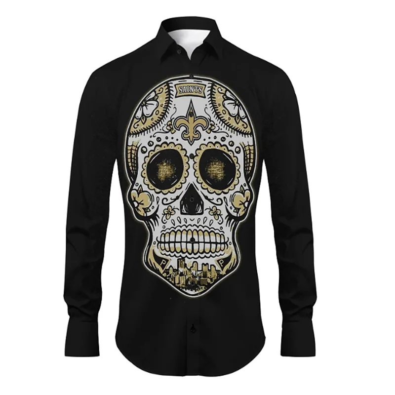 Men\'s shirt pattern shirt plus size street daily long sleeved printed clothing fashion street clothing designer comfortable