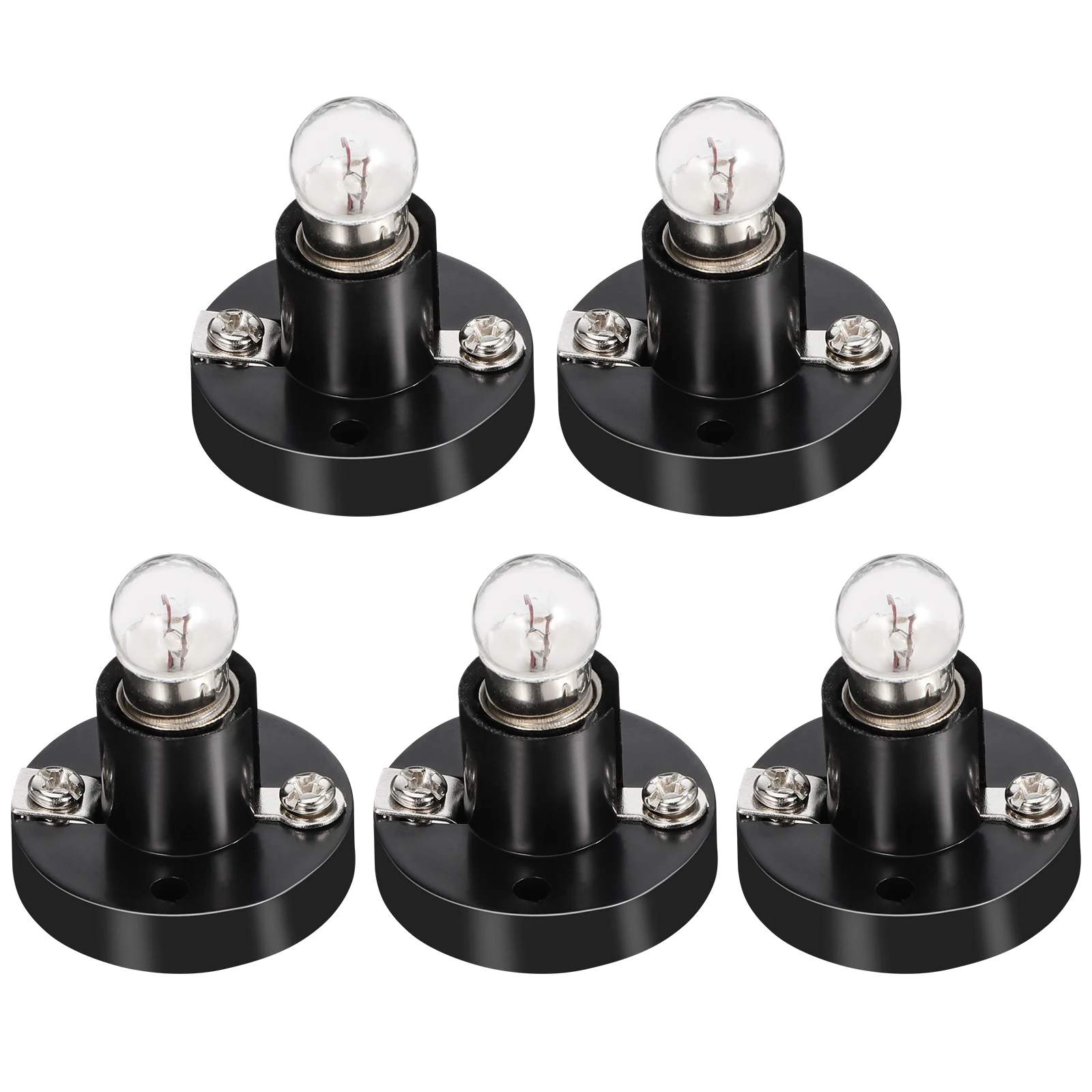 Support d'ampoule à vis 1.5V, Base de lampe en plastique pour expérience scientifique, Kit de Circuit de bricolage, équipement de laboratoire de physique pour étudiants, 5 pièces