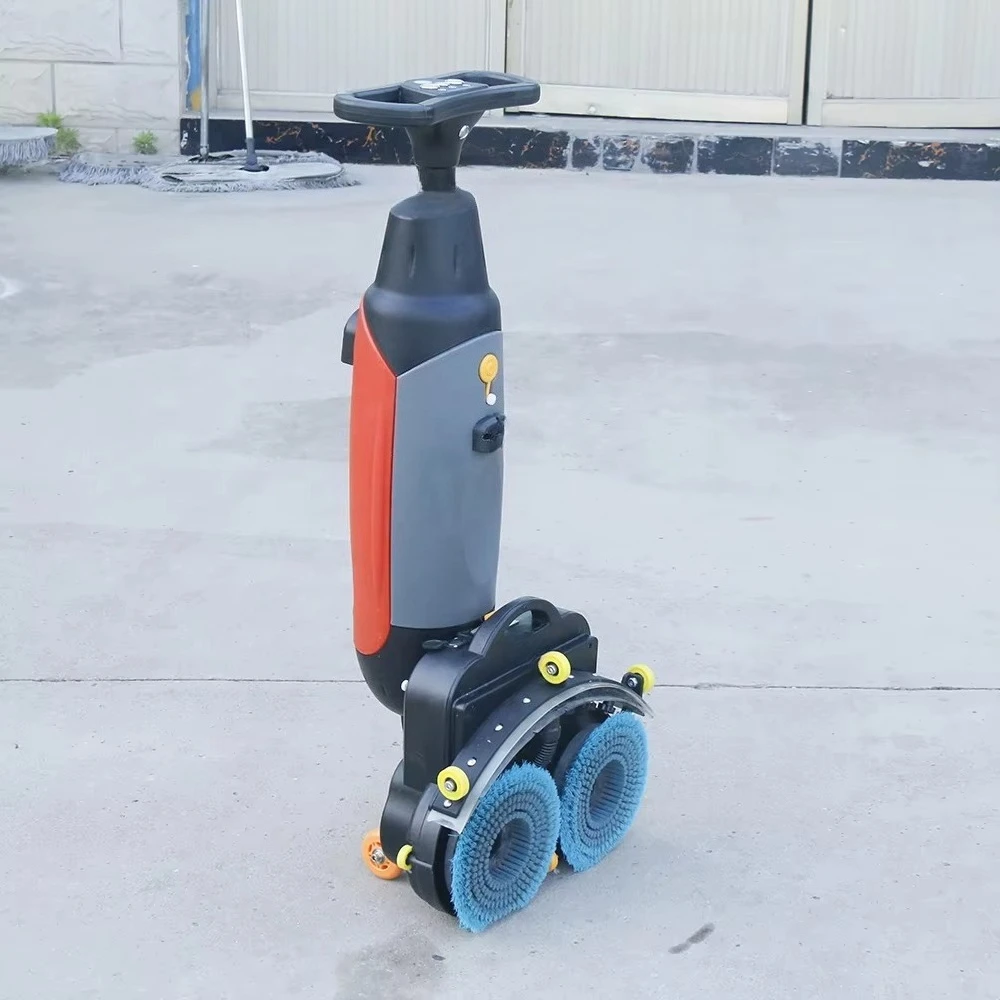 Hand-push Electric Floor Cleaning Machine Ride on Sweeper with Integrated Walk-Behind Lithium Battery Floor Scrubber
