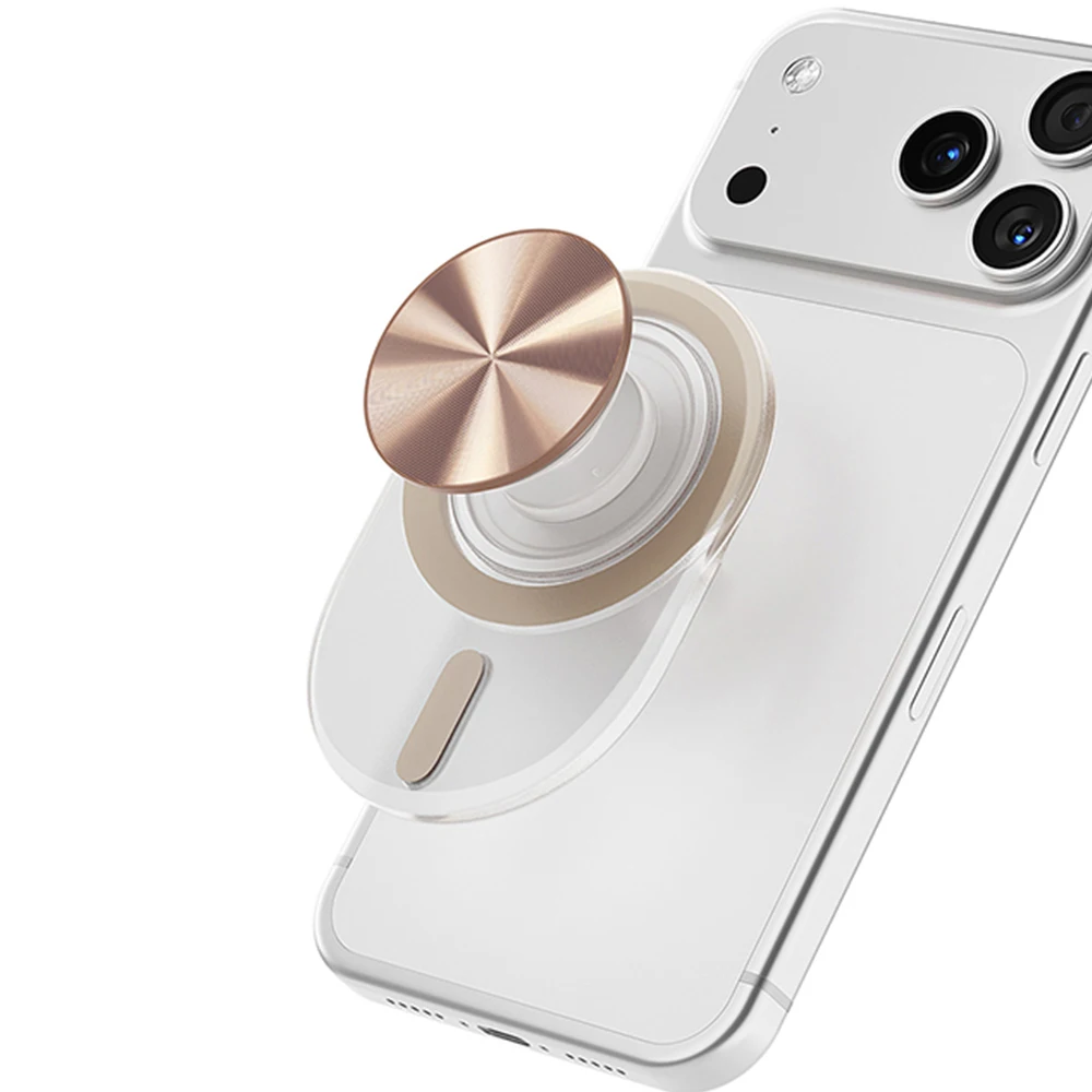 

NEW Oval Magnetic Phone Grip, For MagSafe Cellphone Holder Sockets, Translucent Design Grip and Stand for iPhone 17 16 15 14 13