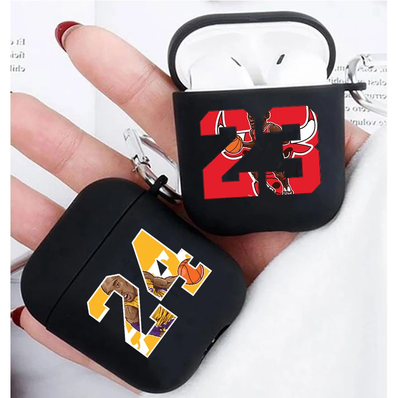 Basketball Superstar 23 24 Protective Earphone Cover Case for Apple Airpods Case 1&2/3/pro/pro 2 Shockproof Charging Box Bags