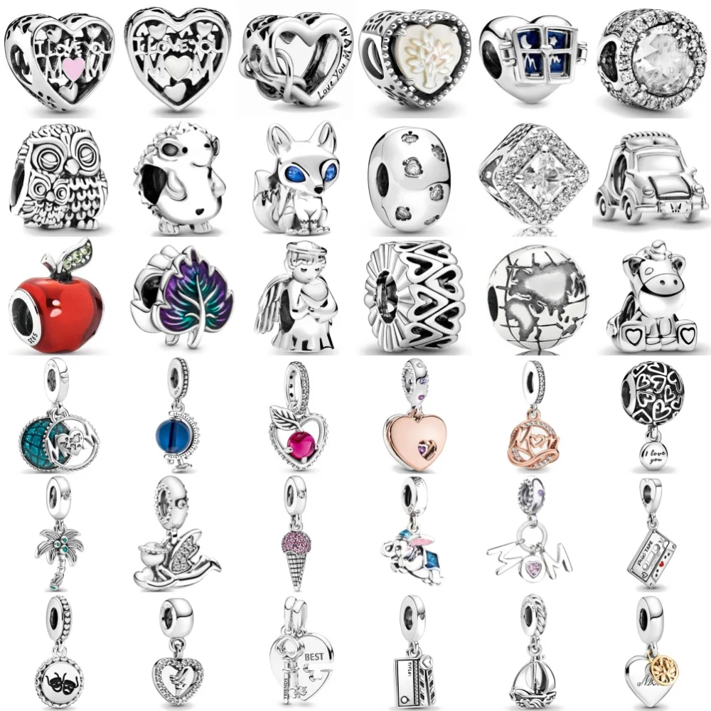 

Серебро 925, красное яблоко, автомобиль, лодка из бисера, кулон с ангелом, подходит для европейского оригинального браслета, изысканные ювелирные изделия своими руками