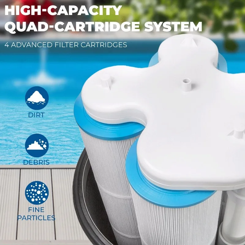 425 SQ/FT Pool Cartridge Filter In-Ground Above Ground Swimming Pool and Spa Filter System (4-Pieces Filter Set) 2 image 4