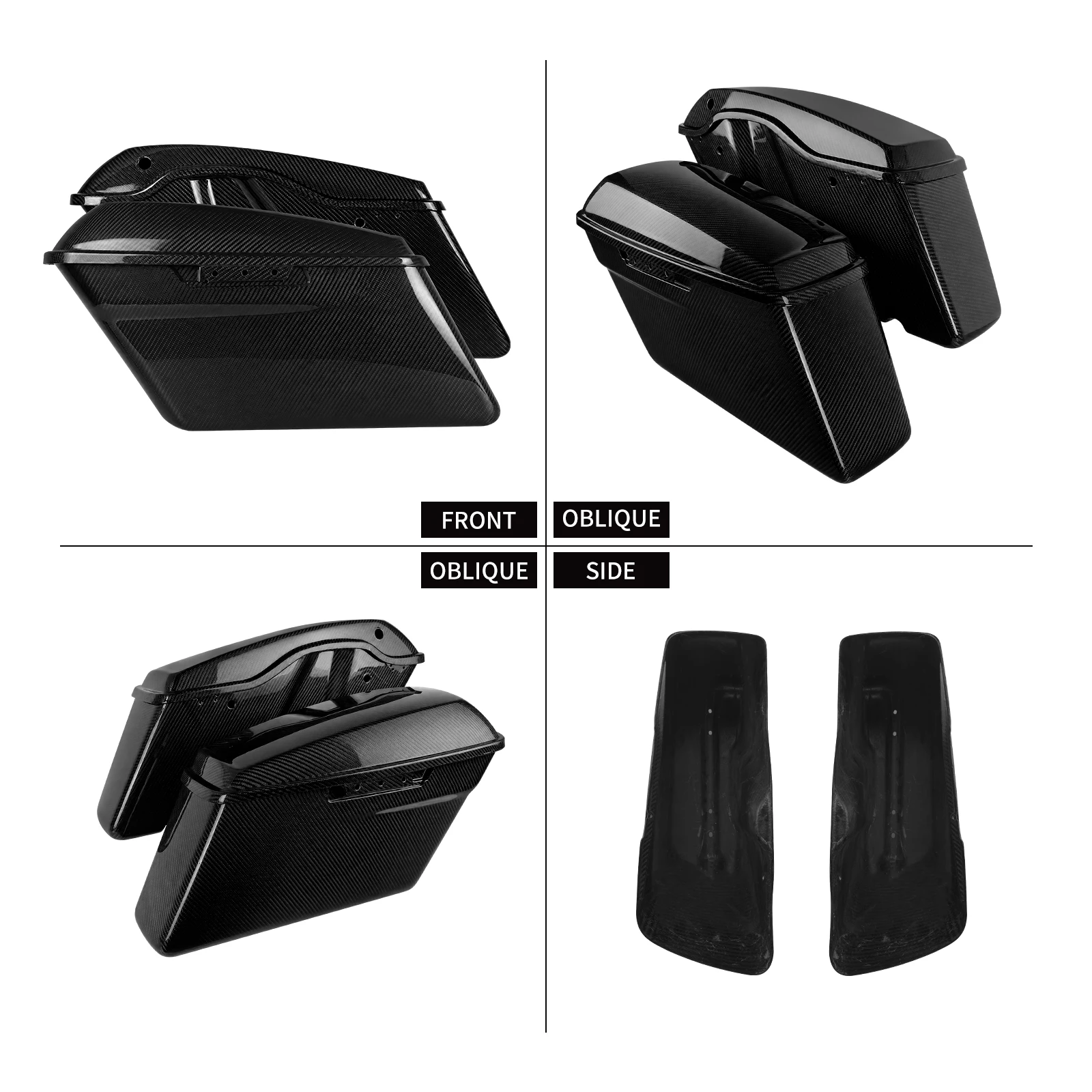 Motorcycle Hard Saddlebag Side Luggage Boxes With Lids Cover For Harley Touring Road King Street Electra Road Glide 2014-23 Bags view 5