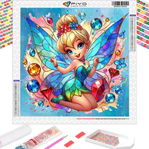 Disney 5D Diamond Paintings Gemston Princesses Rapunzel Tinkerbell Diamond Mosaic Embroidery DIY Cross Stitch Kit Home Decor