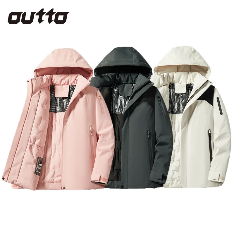 Graphene Heated Warm Cotton Jacket Men Women Waterproof Thickened Hooded Couple Climbing Coat Outdoor Hiking Camping Jackets