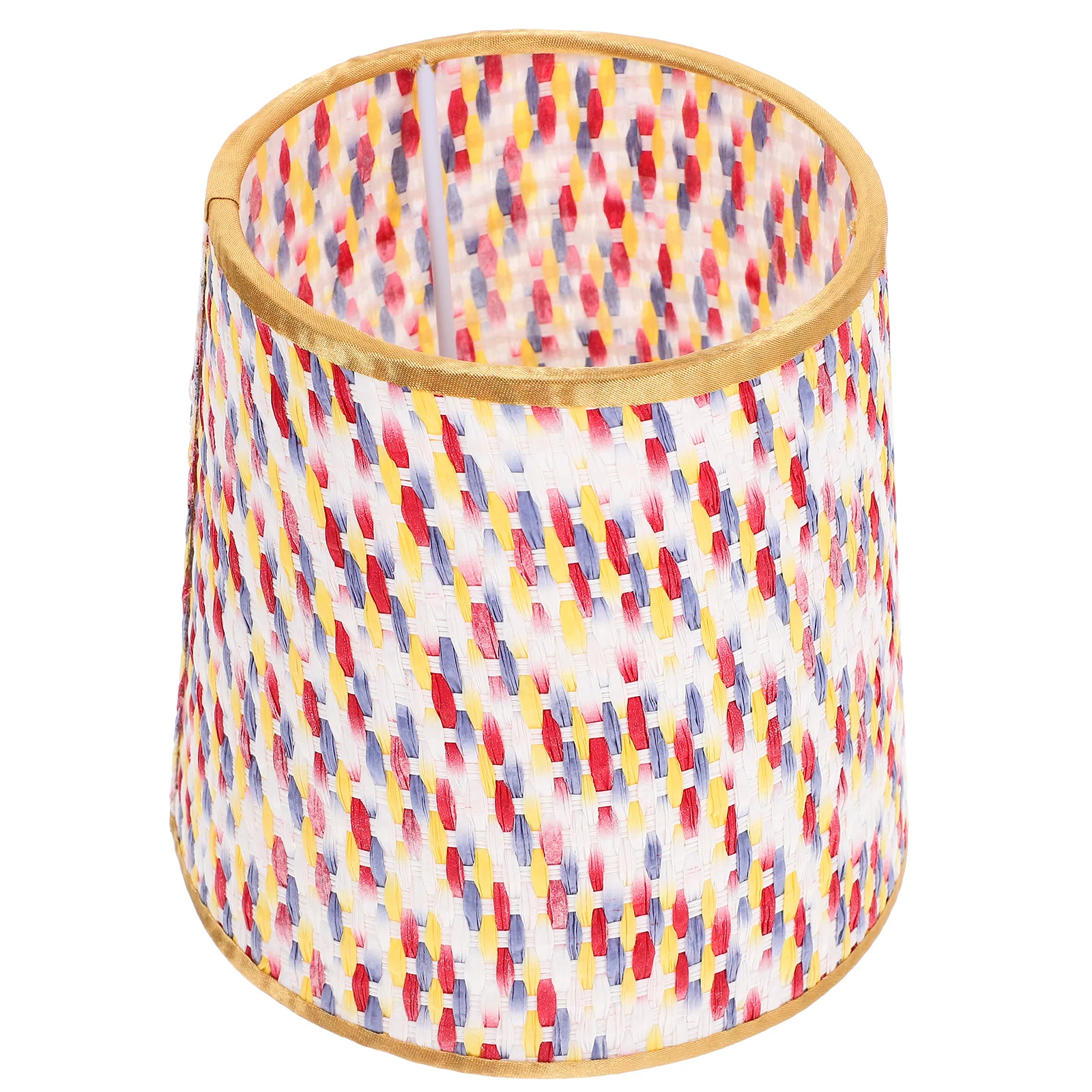 

Colorful Lampshade PVC Cloth Woven Cone Lampshades Desk Floor Bedroom Decor Replacement Home Lighting Accessories