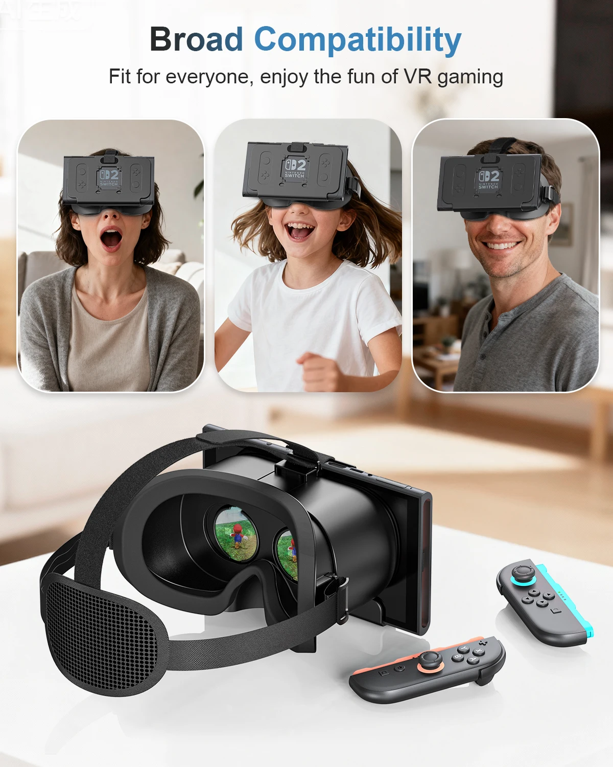 

VR-гарнитура для Nintendo Switch 2, 3D-очки, очки виртуальной реальности для просмотра фильмов, NS2 VR, иммерсивный игровой опыт, регулируемый ремешок на голову, линзы с регулировкой.